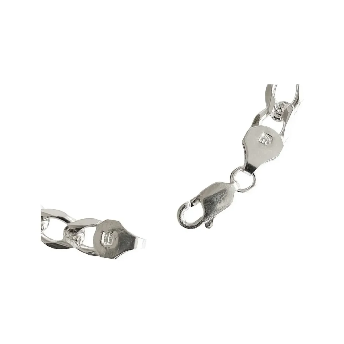 Pulsera Plata .925 Cubana Diamantada para Hombre 21cm - Imagen 3