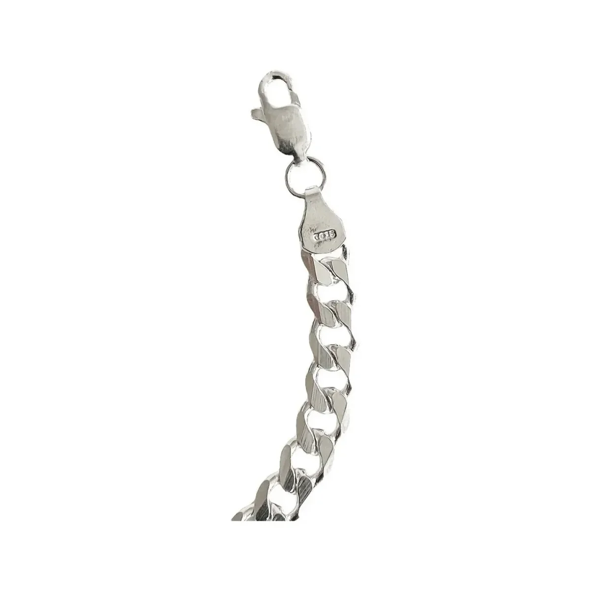 Pulsera Plata .925 Cubana Diamantada para Hombre 21cm - Imagen 4