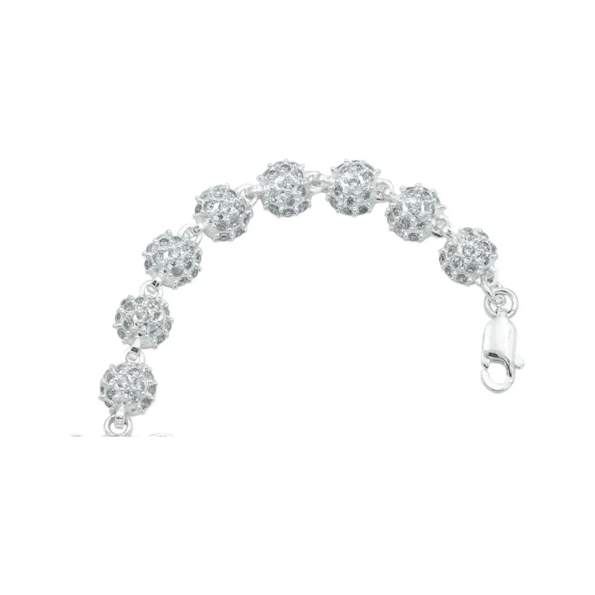 Pulsera Plata 925 Diseño Oso Corazón con Zirconia Violeta - Imagen 3