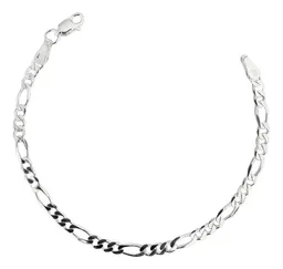 Pulsera Plata 925 Eslabones Figaro 3x1 Hombre 22cm - Imagen 1