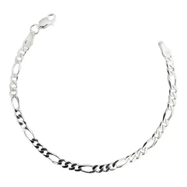 Pulsera Plata 925 Eslabones Figaro 3x1 Hombre 22cm - Imagen 1