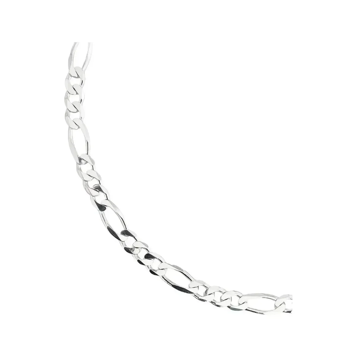Pulsera Plata 925 Eslabones Figaro 3x1 Hombre 22cm - Imagen 2