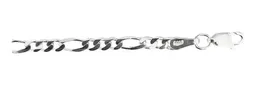 Pulsera Plata 925 Eslabones Figaro 3x1 Hombre 22cm - Imagen 3
