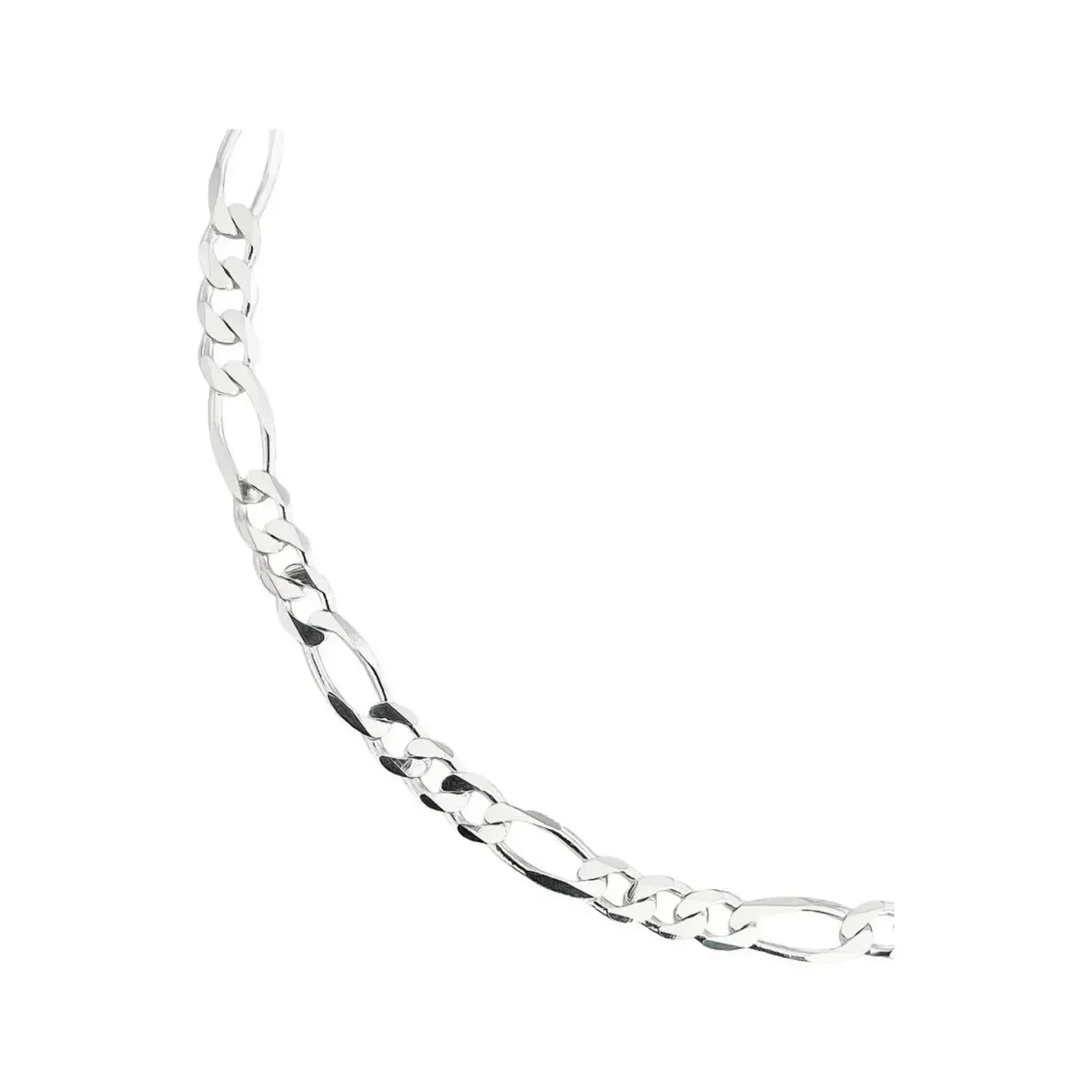 Pulsera Plata 925 Figaro 3x1 para Hombre 21.5cm - Imagen 2