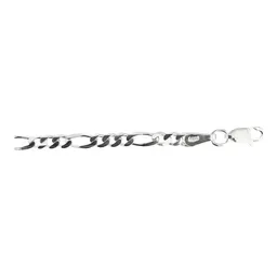 Pulsera Plata 925 Figaro 3x1 para Hombre 21.5cm - Imagen 4