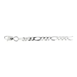 Pulsera Plata 925 Figaro 3x1 para Hombre 21.5cm - Imagen 5