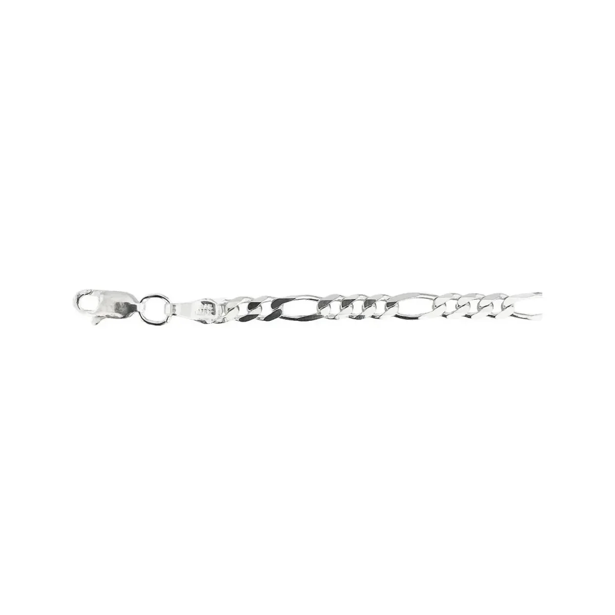 Pulsera Plata 925 Figaro 3x1 para Hombre 21.5cm - Imagen 4