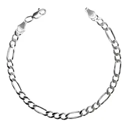 Pulsera Plata .925 Fígaro 3x1 Para Hombre 21cm - Imagen 1