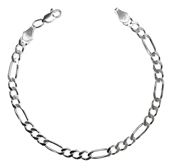 Pulsera Plata .925 Fígaro 3x1 Para Hombre 21cm - Imagen 1