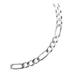 Pulsera Plata .925 Fígaro 3x1 Para Hombre 21cm - Imagen 3