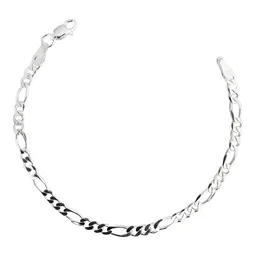 Pulsera Plata 925 Fígaro 3x1 para Hombre 21cm - Imagen 1