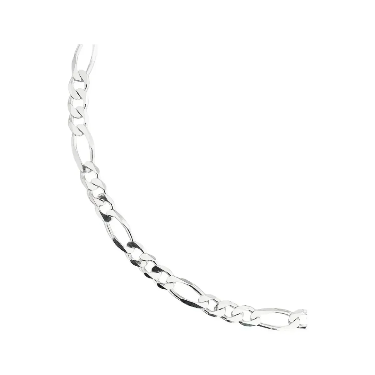 Pulsera Plata 925 Fígaro 3x1 para Hombre 21cm - Imagen 2