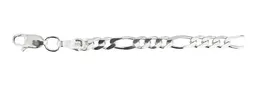 Pulsera Plata 925 Fígaro 3x1 para Hombre 21cm - Imagen 4