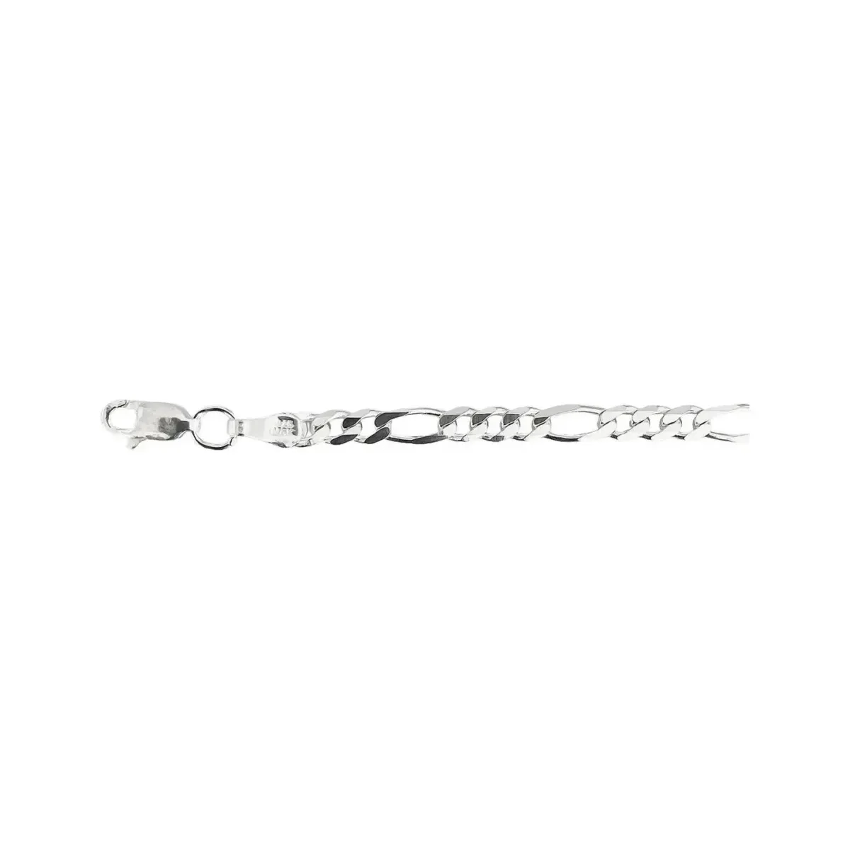 Pulsera Plata 925 Fígaro 3x1 para Hombre 21cm - Imagen 4