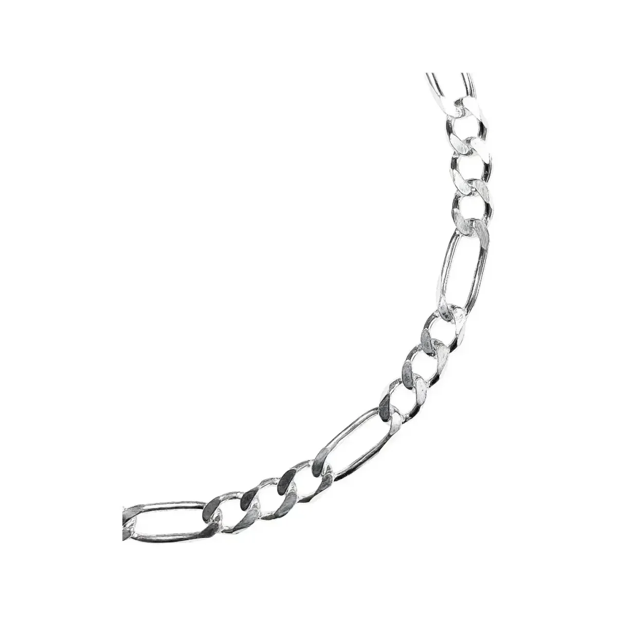 Pulsera Plata .925 Fígaro Eslabones Robustos para Hombre - Imagen 2
