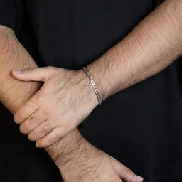 Pulsera Plata .925 Fígaro Eslabones Robustos para Hombre - Imagen 2