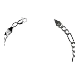 Pulsera Plata .925 Fígaro Eslabones Robustos para Hombre - Imagen 4