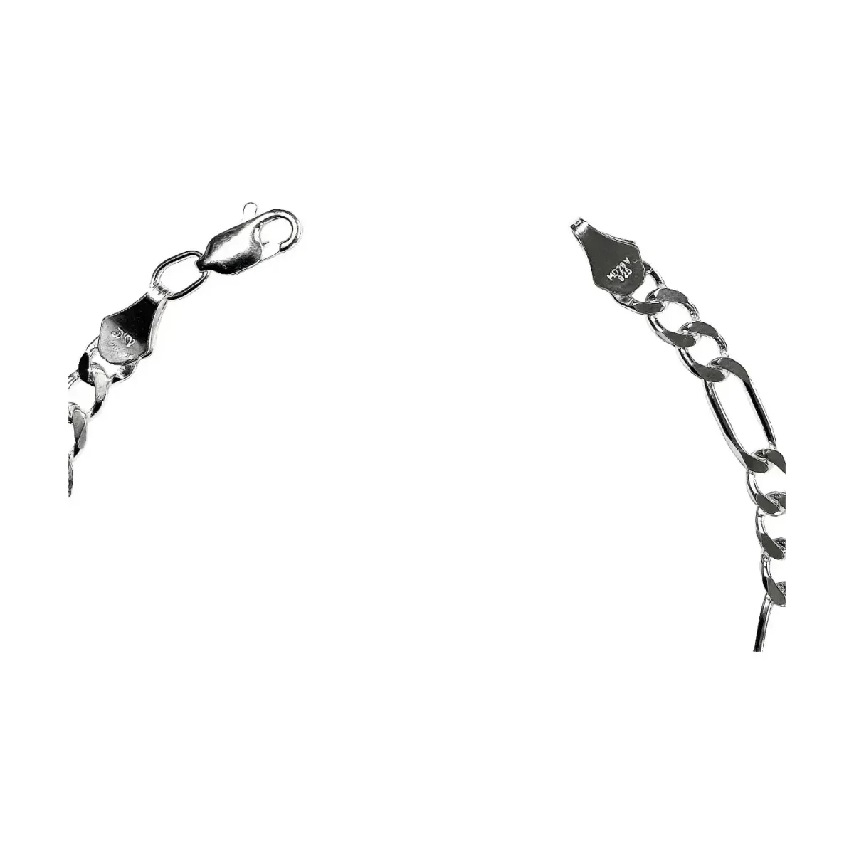 Pulsera Plata .925 Fígaro Eslabones Robustos para Hombre - Imagen 3