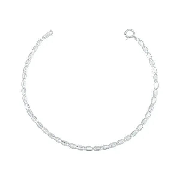 Pulsera de plata .925 marinera diamantada ajustable — Joyaris