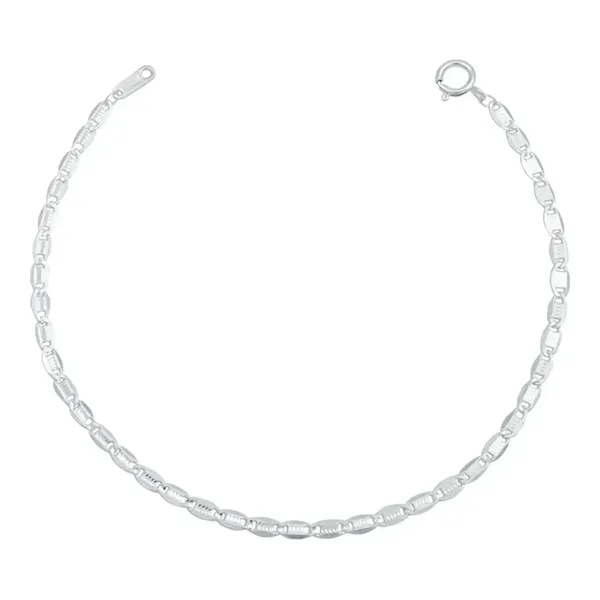Pulsera de plata .925 marinera diamantada ajustable — Joyaris