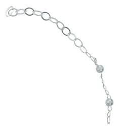 Pulsera Plata 925 Nudo Bruja Bolitas Diamantadas Ajustable - Imagen 6