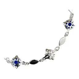 Pulsera Plata .925 Nudo Bruja con Zirconia Azul Ajustable - Imagen 2