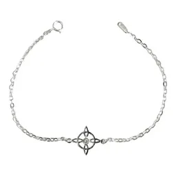 Pulsera Plata 925 Nudo Bruja con Zirconia Transparente Ajustable - Imagen 1