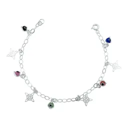 Pulsera Plata .925 Nudo Bruja Ojo Turco Ajustable para Protección - Imagen 1