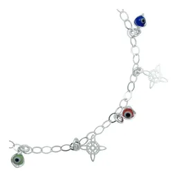 Pulsera Plata .925 Nudo Bruja Ojo Turco Ajustable para Protección - Imagen 2