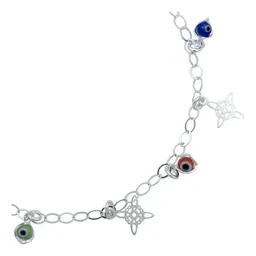 Pulsera Plata .925 Nudo Bruja Ojo Turco Ajustable para Protección - Imagen 2