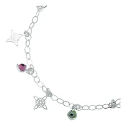 Pulsera Plata .925 Nudo Bruja Ojo Turco Ajustable para Protección - Imagen 3