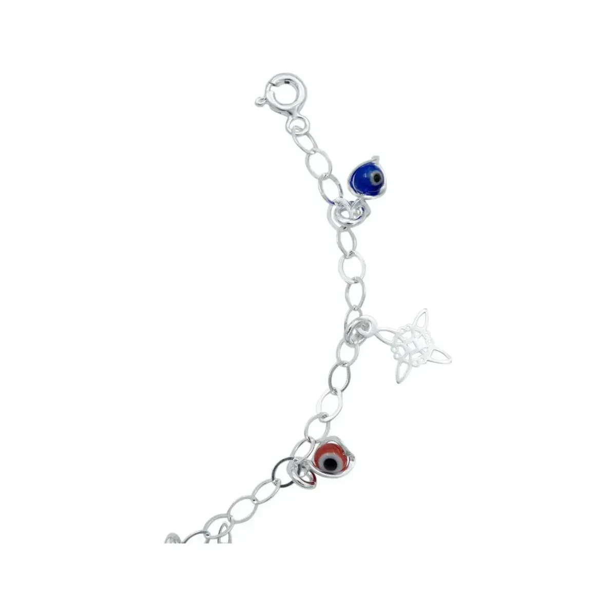 Pulsera Plata .925 Nudo Bruja Ojo Turco Ajustable para Protección - Imagen 5
