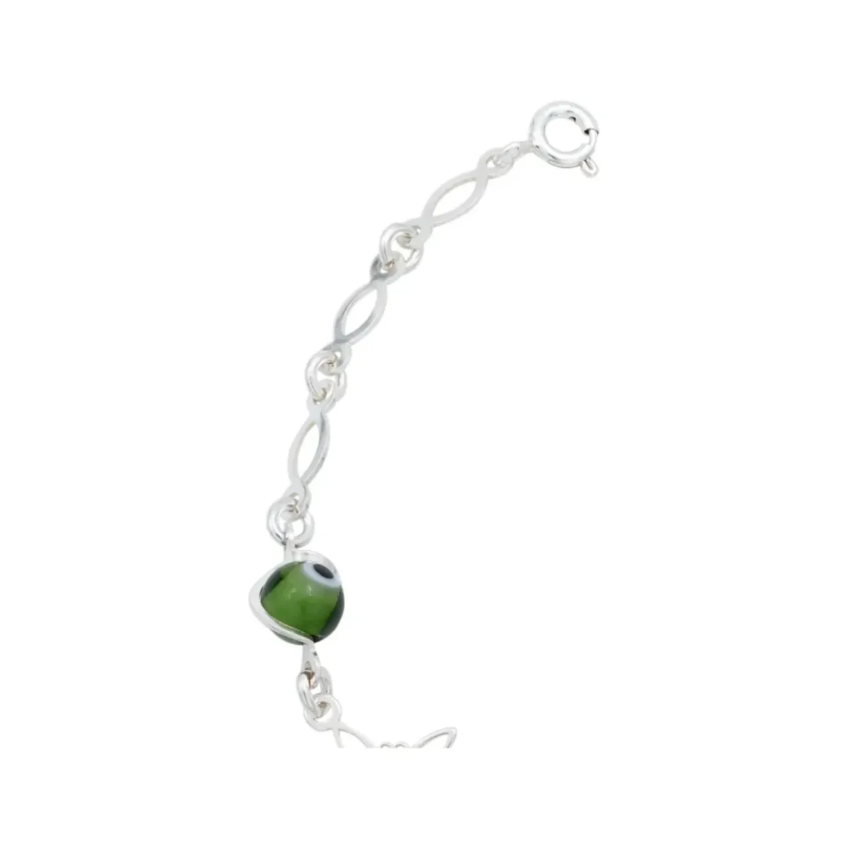 Pulsera Plata 925 Nudo Bruja Ojo Turco Multicolor Ajustable - Imagen 4