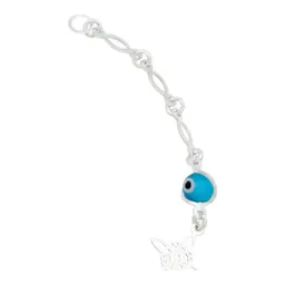 Pulsera Plata 925 Nudo Bruja Ojo Turco Multicolor Ajustable - Imagen 5