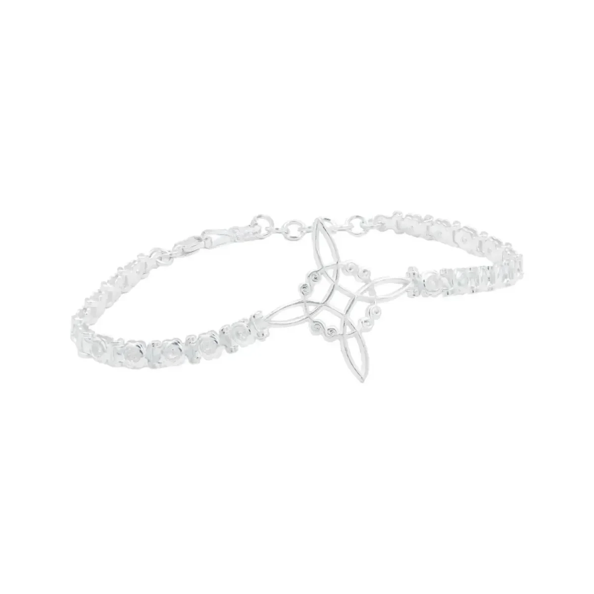 Pulsera Plata .925 Nudo Bruja con zirconias de colores vibrantes, diseño ajustable. Joyería artesanal mexicana amuleto de pro
