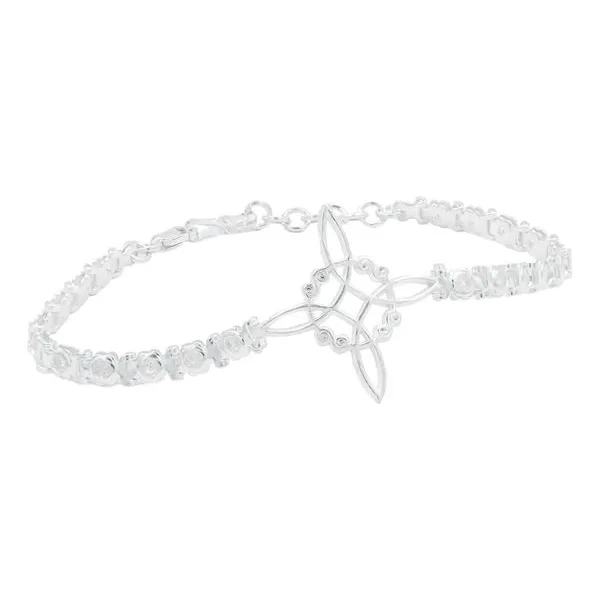 Pulsera Plata 925 Nudo Bruja Zirconias Colores Ajustable - Imagen 1