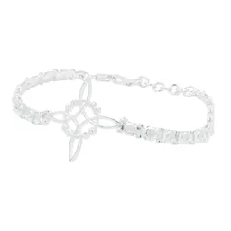 Pulsera Plata 925 Nudo Bruja Zirconias Colores Ajustable - Imagen 2