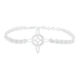 Pulsera Plata 925 Nudo Bruja Zirconias Colores Ajustable - Imagen 3