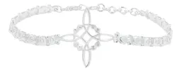 Pulsera Plata 925 Nudo Bruja Zirconias Colores Ajustable - Imagen 3