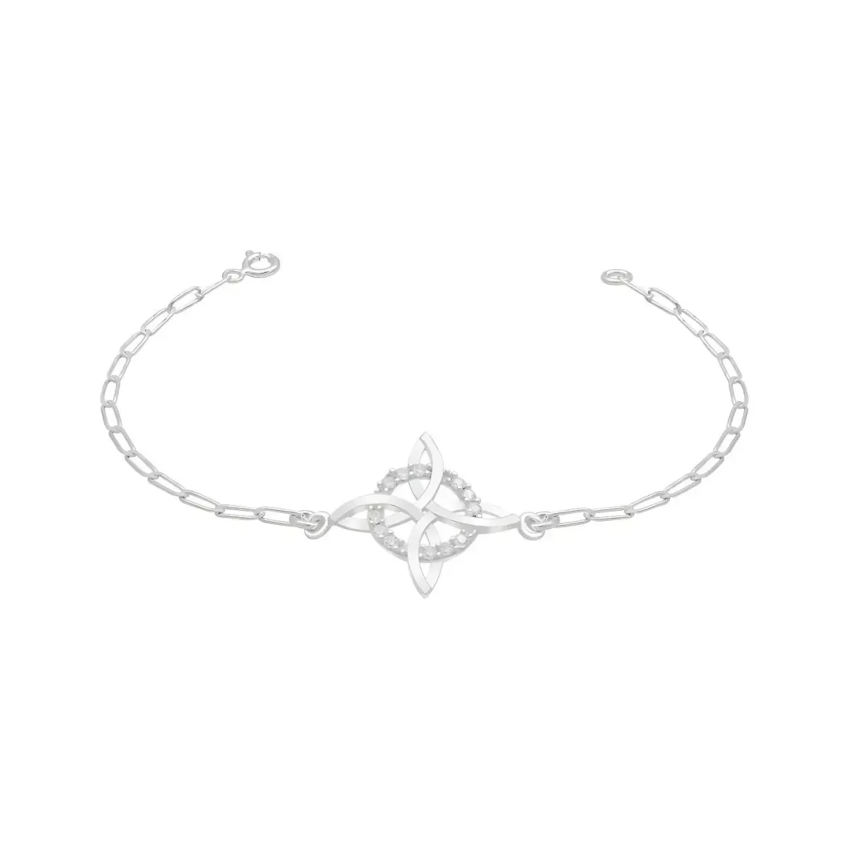 Pulsera Plata .925 Nudo Bruja mística, artesanal y ajustable. Joyería de plata mexicana con significado, amuleto espiritual.