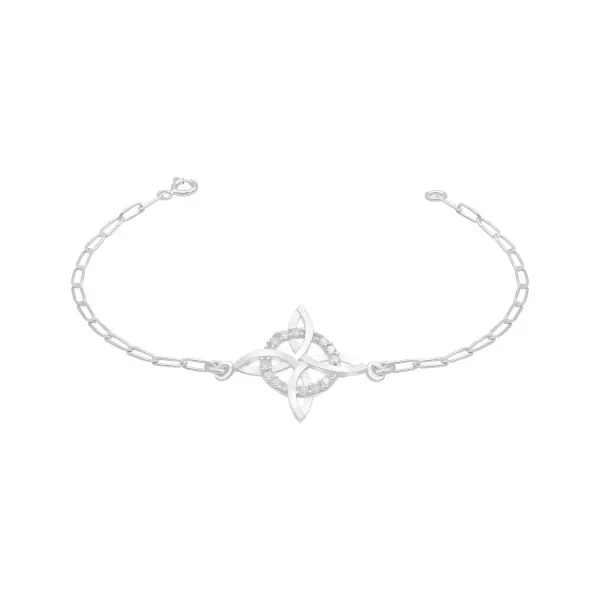 Pulsera Plata 925 Nudo de Bruja Ajustable Artesanal - Imagen 1