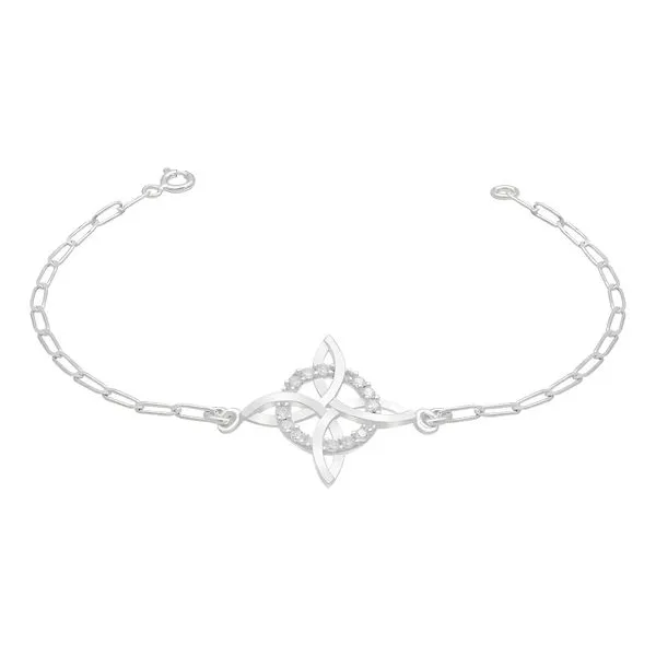 Pulsera Plata 925 Nudo de Bruja Ajustable Artesanal - Imagen 1