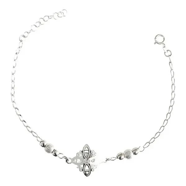 Pulsera Plata 925 Nudo de Bruja con Piedras Naturales Ajustable - Imagen 1