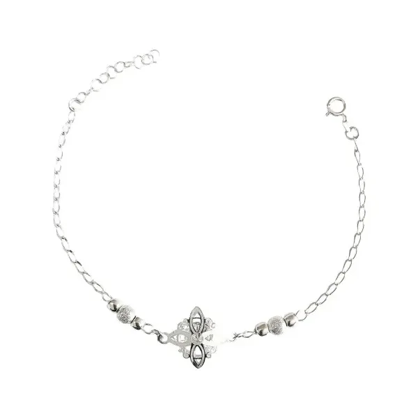 Pulsera Plata 925 Nudo de Bruja con Piedras Naturales Ajustable - Imagen 1