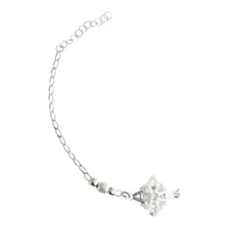 Pulsera Plata 925 Nudo de Bruja con Piedras Naturales Ajustable - Imagen 3