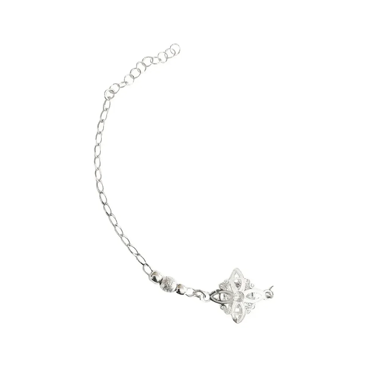 Pulsera Plata 925 Nudo de Bruja con Piedras Naturales Ajustable - Imagen 3