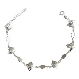 Pulsera Plata 925 Nudo de Bruja con Zirconia Ajustable Liso - Imagen 1