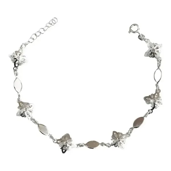 Pulsera Plata 925 Nudo de Bruja con Zirconia Ajustable - Imagen 1