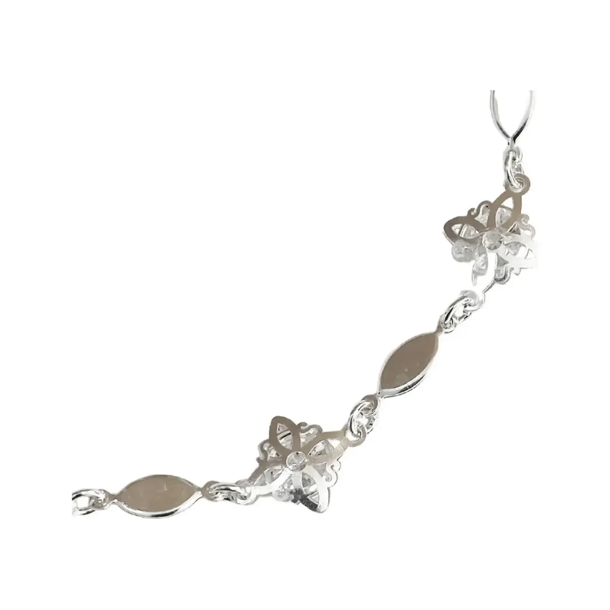 Pulsera Plata 925 Nudo de Bruja con Zirconia Ajustable Liso - Imagen 2