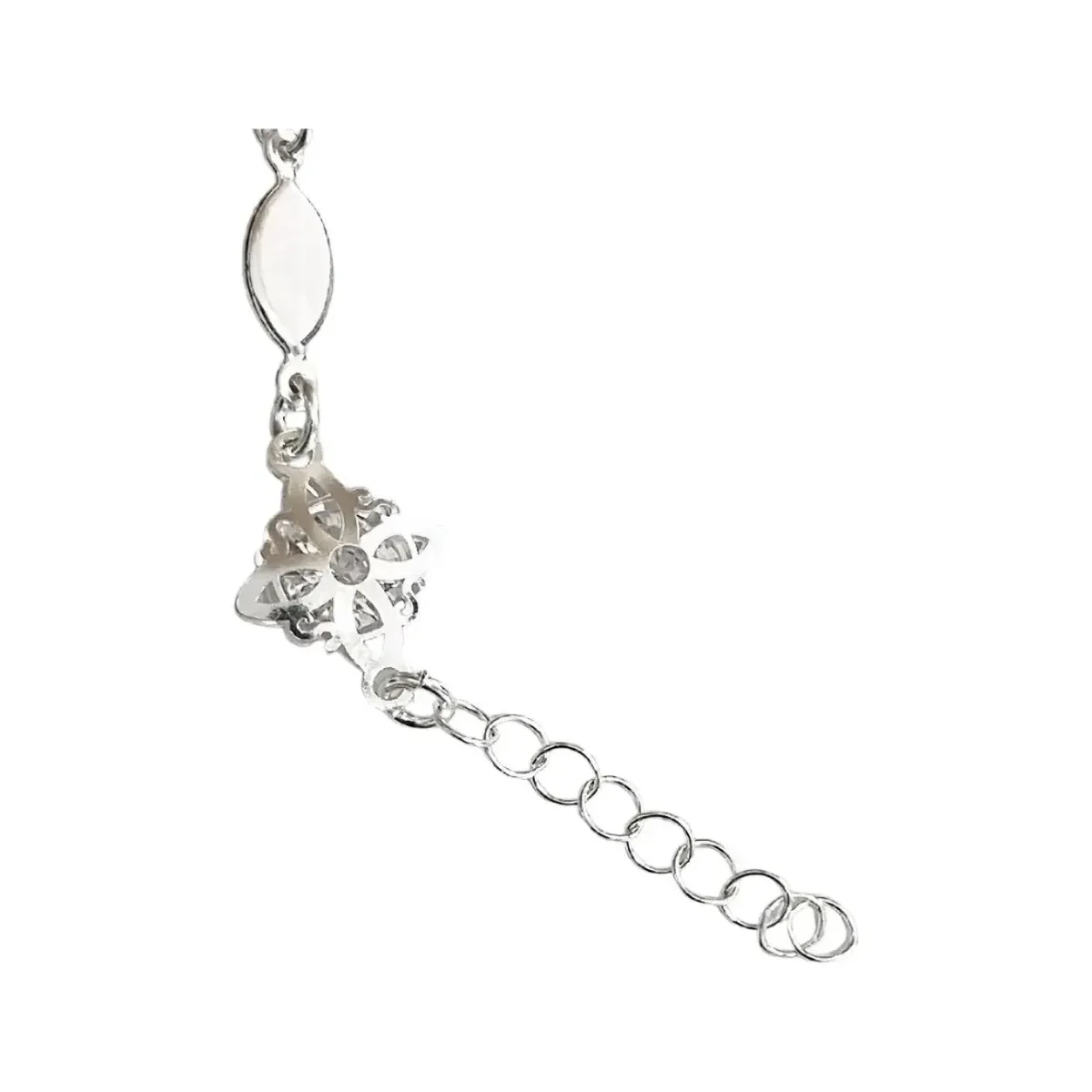 Pulsera Plata 925 Nudo de Bruja con Zirconia Ajustable Liso - Imagen 5